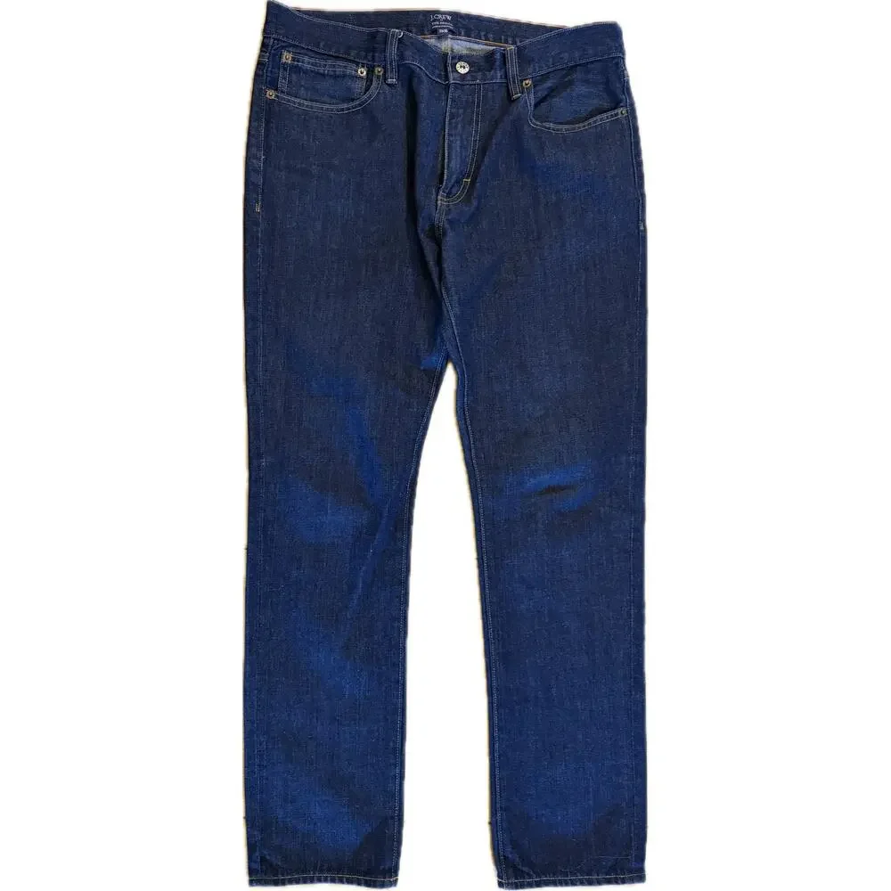 J.Crew‎ Jeans Mens 33x30 Blue Dark Wash Straight Leg Classic Fit Denim